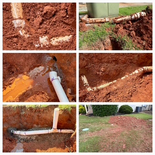 Septic line repair in Canton GA with new pipe installation and cleanout by Action Septic Tank Service